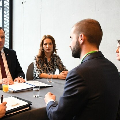 Spotkanie z Amaury Caprasse i Laurence Capelle. fot. Patryk Pyrlik / UMWS
