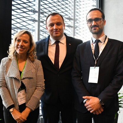 Spotkanie z Marią Belarminą Diaz Aguado oraz Javierem Vila Ferrero. fot. Patryk Pyrlik / UMWS