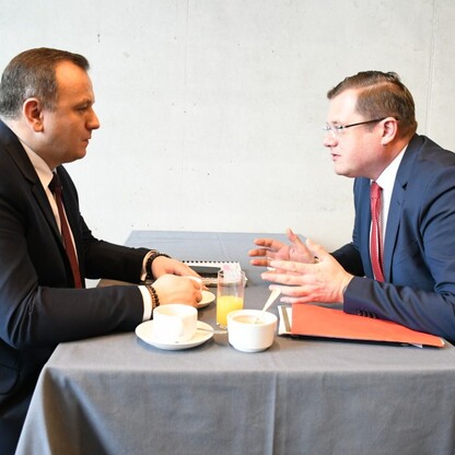 Rozmowa z Andrzejem Sadosiem -  Ambasador Nadzwyczajny i Pełnomocny,  Stały Przedstawiciel RP przy UE. fot. Patryk Pyrlik / UMWS
