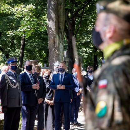 Uroczystości przy grobie Wojciecha Korfantego w Katowicach. fot. Tomasz Żak / UMWS