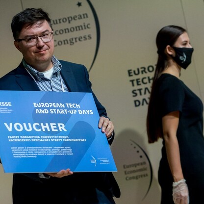 Gala wręczenia nagród dla najlepszych start-upów konkursu Start-up Challenge 2020. fot. Tomasz Żak / UMWS