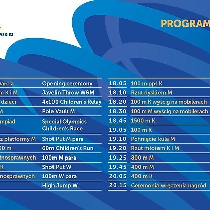 Program minutowy. mat organizatora