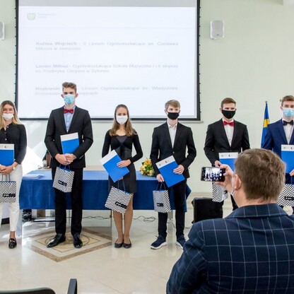 Wręczenie  stypendiów Województwa Śląskiego. fot. Tomasz Żak / UMWS