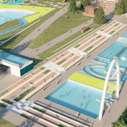Wizualizacja „Fali” w Parku Śląskim. graf. mat. Park Śląski
