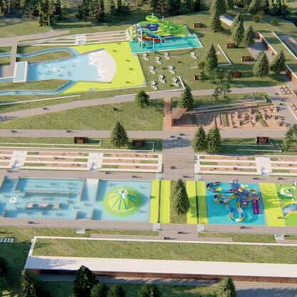 Wizualizacja „Fali” w Parku Śląskim. graf. mat. Park Śląski