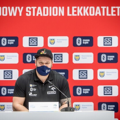 Konferencja prasowa 100 dni przed mistrzostwami świata sztafet na Stadionie Śląskim