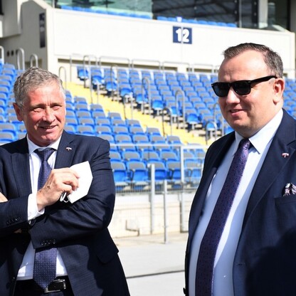 Zwiedzanie Stadionu Śląskiego. fot. Patryk Pyrlik / UMWS