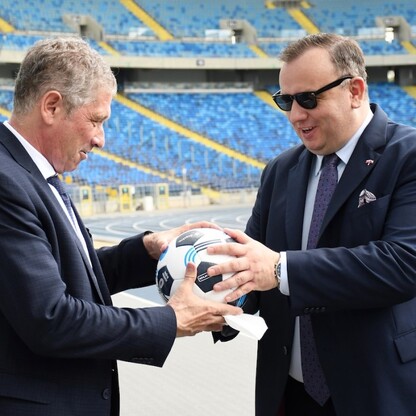 Zwiedzanie Stadionu Śląskiego. fot. Patryk Pyrlik / UMWS
