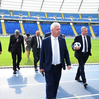 Zwiedzanie Stadionu Śląskiego. fot. Patryk Pyrlik / UMWS