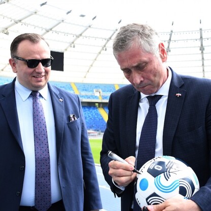 Zwiedzanie Stadionu Śląskiego. fot. Patryk Pyrlik / UMWS