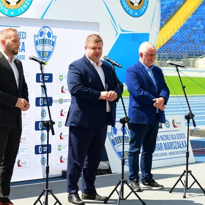 Losowanie drużyn Turnieju Silesia Cup o Puchar Marszałka Województwa Śląskiego. fot. Patryk Pyrlik / UMWS