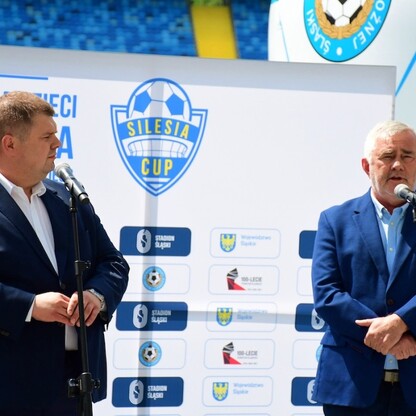 Losowanie drużyn Turnieju Silesia Cup o Puchar Marszałka Województwa Śląskiego. fot. Patryk Pyrlik / UMWS