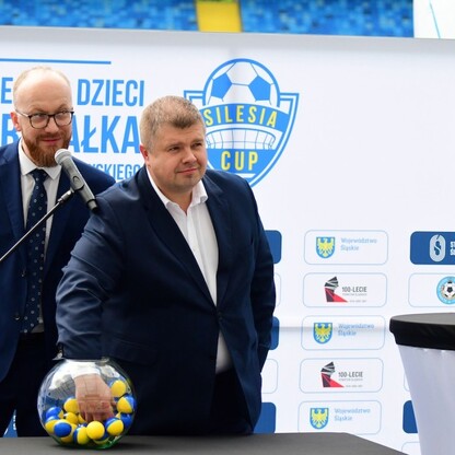 Losowanie drużyn Turnieju Silesia Cup o Puchar Marszałka Województwa Śląskiego. fot. Patryk Pyrlik / UMWS