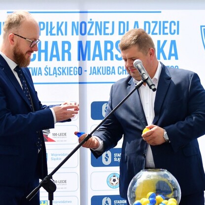 Losowanie drużyn Turnieju Silesia Cup o Puchar Marszałka Województwa Śląskiego. fot. Patryk Pyrlik / UMWS