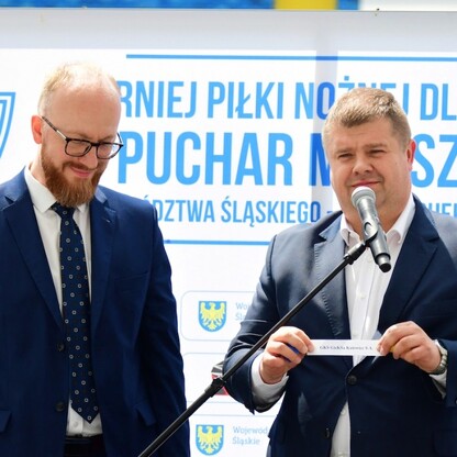 Losowanie drużyn Turnieju Silesia Cup o Puchar Marszałka Województwa Śląskiego. fot. Patryk Pyrlik / UMWS
