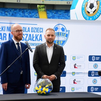 Losowanie drużyn Turnieju Silesia Cup o Puchar Marszałka Województwa Śląskiego. fot. Patryk Pyrlik / UMWS