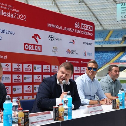 Konferencja prasowa nt. 68. ORLEN Memoriału Janusza Kusocińskiego. fot. Andrzej Grygiel / UMWS