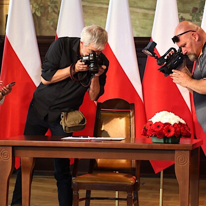 Prezydent RP Andrzej Duda podpisał ustawę dotyczącą ustanowienia Narodowego Dnia Powstań Śląskich. fot. Andrzej Grygiel / UMWS