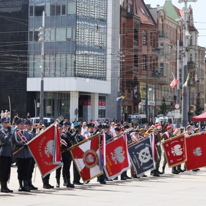 Inscenizacja wkroczenia Wojska Polskiego do Katowic. fot. Andrzej Grygiel / UMWS