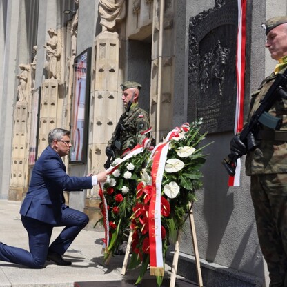 Inscenizacja wkroczenia Wojska Polskiego do Katowic. fot. Andrzej Grygiel / UMWS