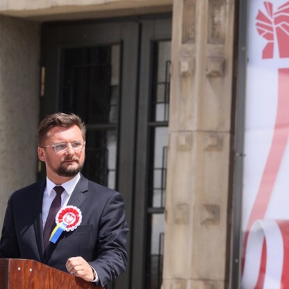 Inscenizacja wkroczenia Wojska Polskiego do Katowic. fot. Andrzej Grygiel / UMWS