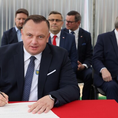 Podpisanie aktu erekcyjnego budowy Akademickiej Strefy Sztuki Scenicznej. fot. Andrzej Grygiel / UMWS