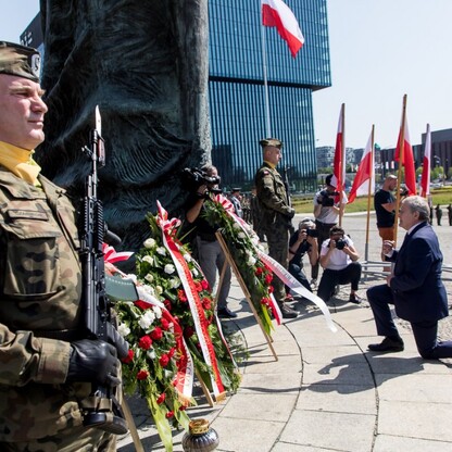 Uroczystośc pod Pomnikiem Powstanców Śląskich. fot. Tomasz Żak / UMWS