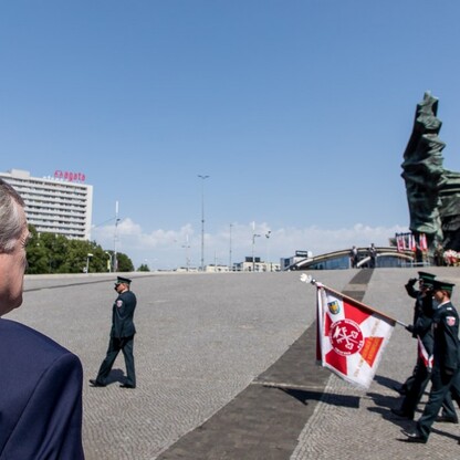 Uroczystośc pod Pomnikiem Powstanców Śląskich. fot. Tomasz Żak / UMWS