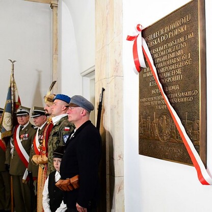 Tablica pamięci powstańców i powrotu Śląska do Polski. fot. Patryk Pyrlik / UMWS