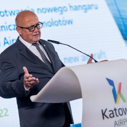 Uroczystość oddania do użytku nowego hangaru do obsługi technicznej samolotów. fot. Tomasz Żak / UMWS