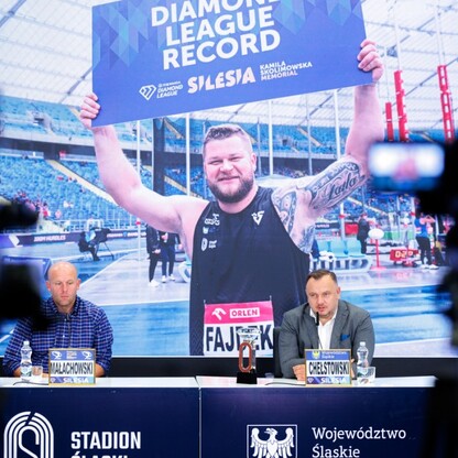 Konferencja prasowa podsumowująca Silesia Memoriał Kamili Skolimowskiej. fot. Andrzej Grygiel / UMWS