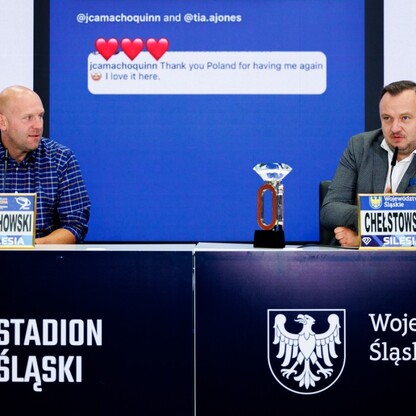 Konferencja prasowa podsumowująca Silesia Memoriał Kamili Skolimowskiej. fot. Andrzej Grygiel / UMWS