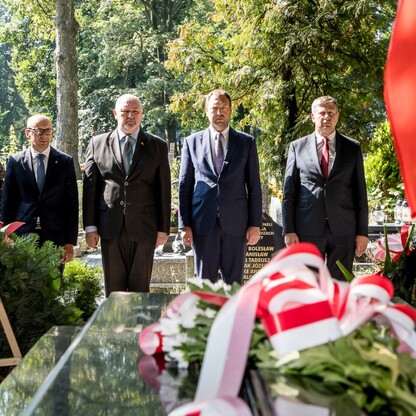 W Katowicach uczczono pamięć Wojciecha Korfantego. fot. Tomasz Żak / UMWS