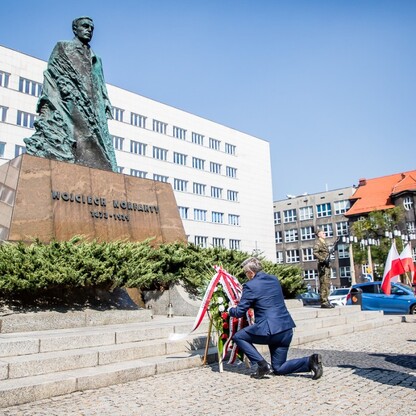 W Katowicach uczczono pamięć Wojciecha Korfantego. fot. Tomasz Żak / UMWS