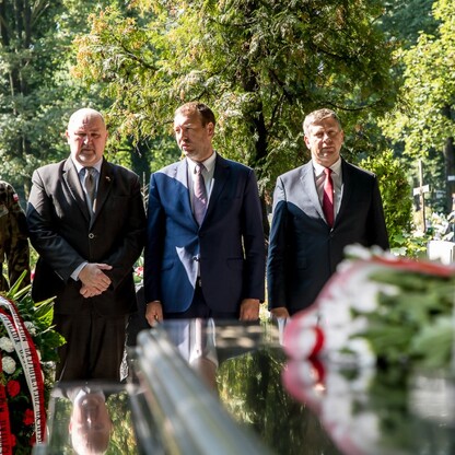 W Katowicach uczczono pamięć Wojciecha Korfantego. fot. Tomasz Żak / UMWS