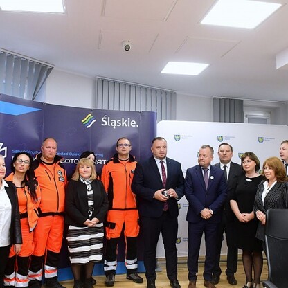 Podpisanie umowy na budowę siedziby Rejonowego Pogotowia Ratunkowego w Sosnowcu. fot. Patyk Pyrlik / UMWS
