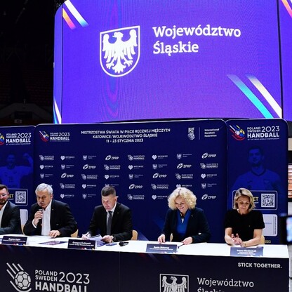 Konferencja prasowa: Mistrzostwa Świata w Piłce Ręcznej Mężczyzn 2023. fot. Patryk Pyrlik / UMWS