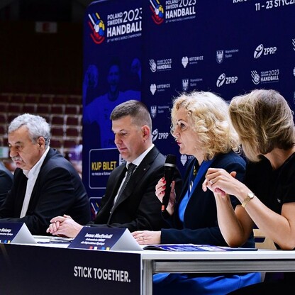 Konferencja prasowa: Mistrzostwa Świata w Piłce Ręcznej Mężczyzn 2023. fot. Patryk Pyrlik / UMWS