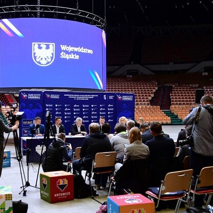 Konferencja prasowa: Mistrzostwa Świata w Piłce Ręcznej Mężczyzn 2023. fot. Patryk Pyrlik / UMWS