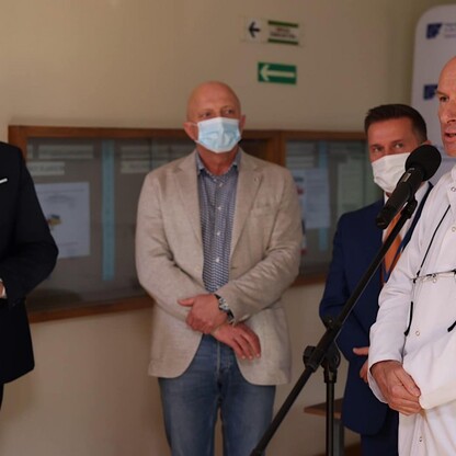 Podpisanie umowy w Wojewódzkim Szpital Specjalistyczny im. Św. Barbary w Sosnowcu. fot. Andrzej Grygiel / UMWS