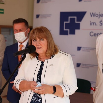 Podpisanie umowy w Wojewódzkim Szpital Specjalistyczny im. Św. Barbary w Sosnowcu. fot. Andrzej Grygiel / UMWS