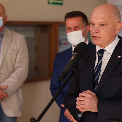 Podpisanie umowy w Wojewódzkim Szpital Specjalistyczny im. Św. Barbary w Sosnowcu. fot. Andrzej Grygiel / UMWS