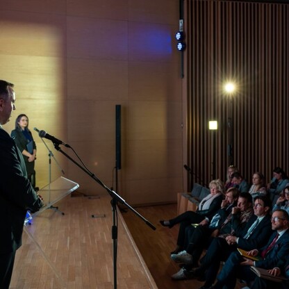 Konferencja prasowa zapowiadająca Międzynarodowy Konkurs Dyrygentów im. Grzegorza Fitelberga.  fot. Andrzej Grygiel / UMWS