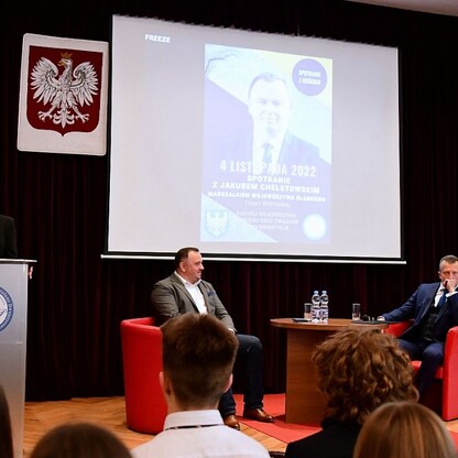 Spotkanie w II LO w Sosnowcu. fot. Patryk Pyrlik / UMWS