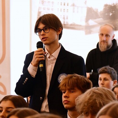 Spotkanie w II LO w Sosnowcu. fot. Patryk Pyrlik / UMWS