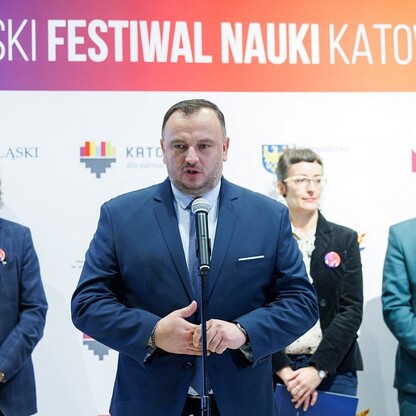 Konferencja prasowa dot. Śląskiego Festiwalu Nauki. fot. Andrzej Grygiel / UMWS