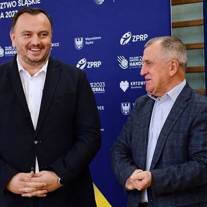 Pokazowy trening piłki ręcznej w Tychach. fot. Patryk Pyrlik / UMWS