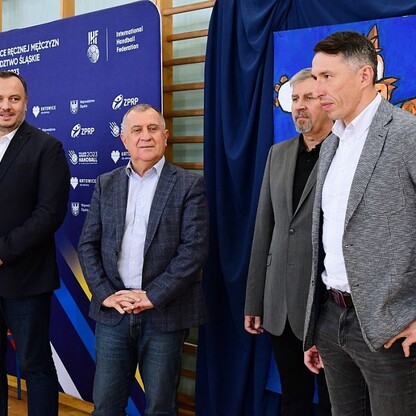 Pokazowy trening piłki ręcznej w Tychach. fot. Patryk Pyrlik / UMWS