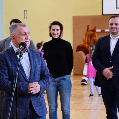 Pokazowy trening piłki ręcznej w Tychach. fot. Patryk Pyrlik / UMWS