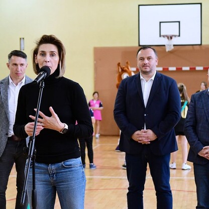 Pokazowy trening piłki ręcznej w Tychach. fot. Patryk Pyrlik / UMWS